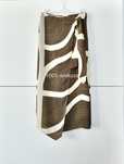 Spódnica Massimo dutti 38 M w paski wzory geometryczne wiskozowa khaki