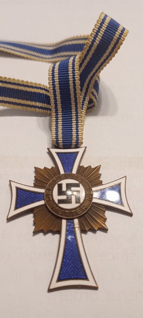 Militaria de Trincheira Werhmatch Cruz de mãe alemã