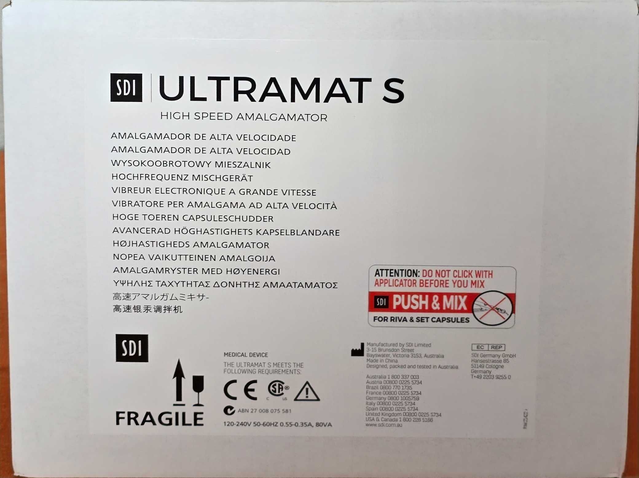 Wstrząsarka do amalgamatu SDI Ultramat S
