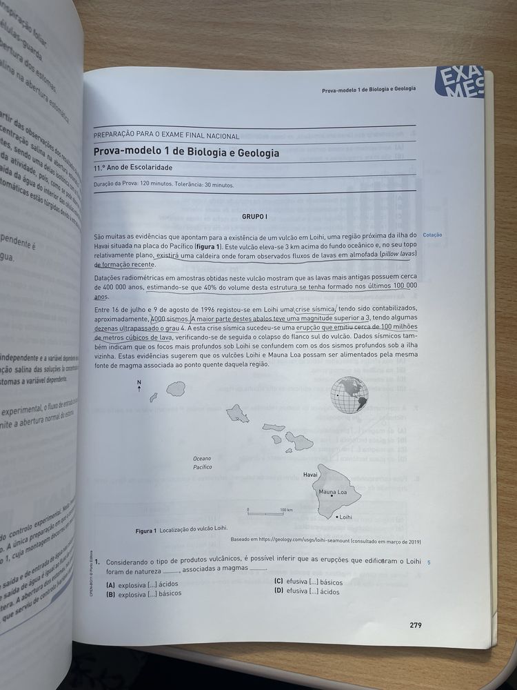LIVRO PREPARAÇÃO PARA EXAME BIOLOGIA 11 ano OPORTUNIDADE