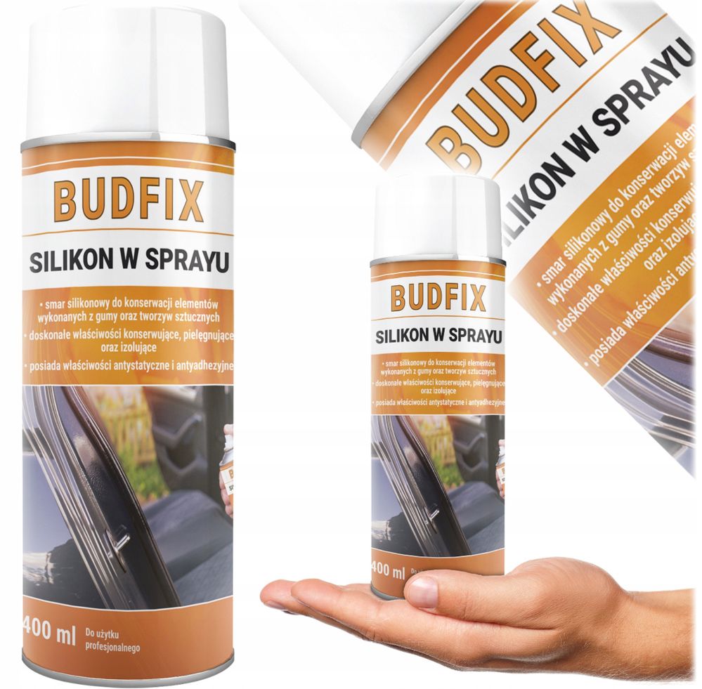 Silikon uniwersalny w sprayu BUDFIX 400 ml