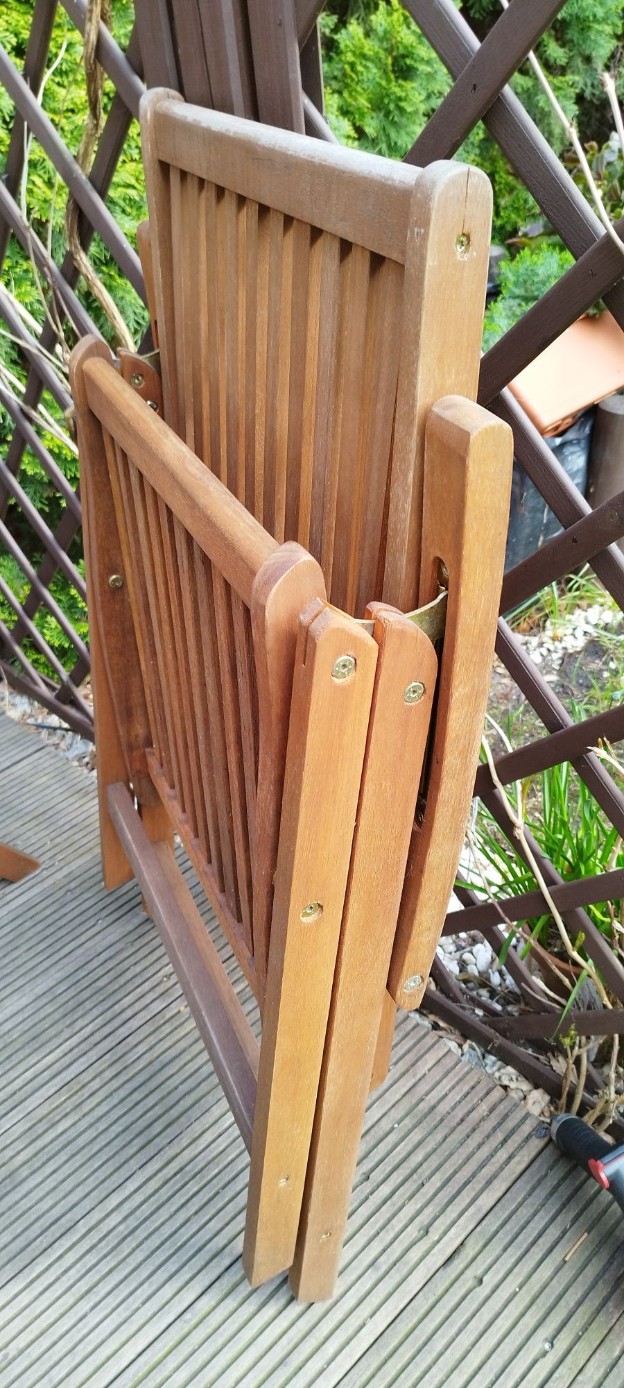 Krzesło, leżak ogrodowy drewno