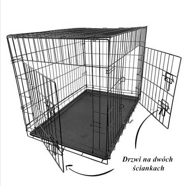 Klatka dla PSA KOTA kojec transporter METALOWY rozmiar L 91x60x66cm
