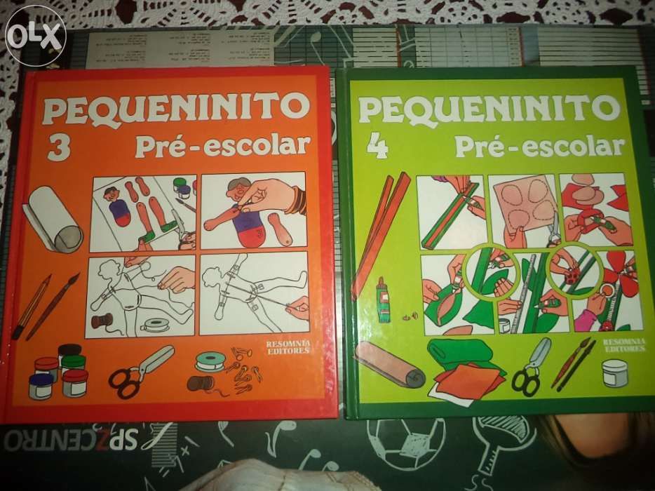 Coleção de 5 livros didáticos "Pequenito - Pré Escolar"