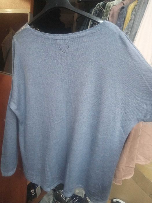 Lużna bluzka sweterek włoska granatowa