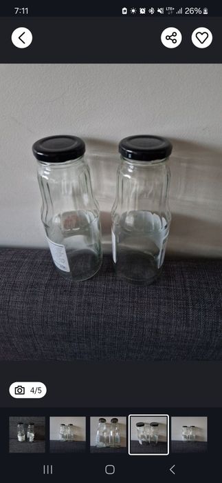 Butelki szklane 300 ml zestaw 2 szt, na soki, nalewki