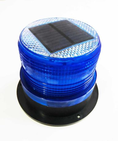 Lampa ostrzegawcza kogut solarny na baterie LED