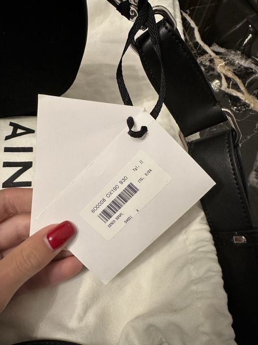 Balmain велюрова чорна сумка коло