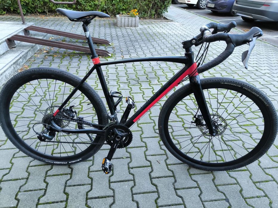 Rower Romet Aspre 1 gravel czarno czerwony Gliwice