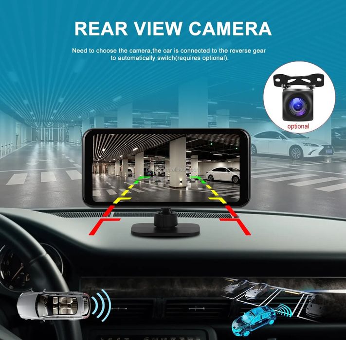 Rádio Portátil 6,25 polegadas Câmara frontal 4K Carplay Android Auto