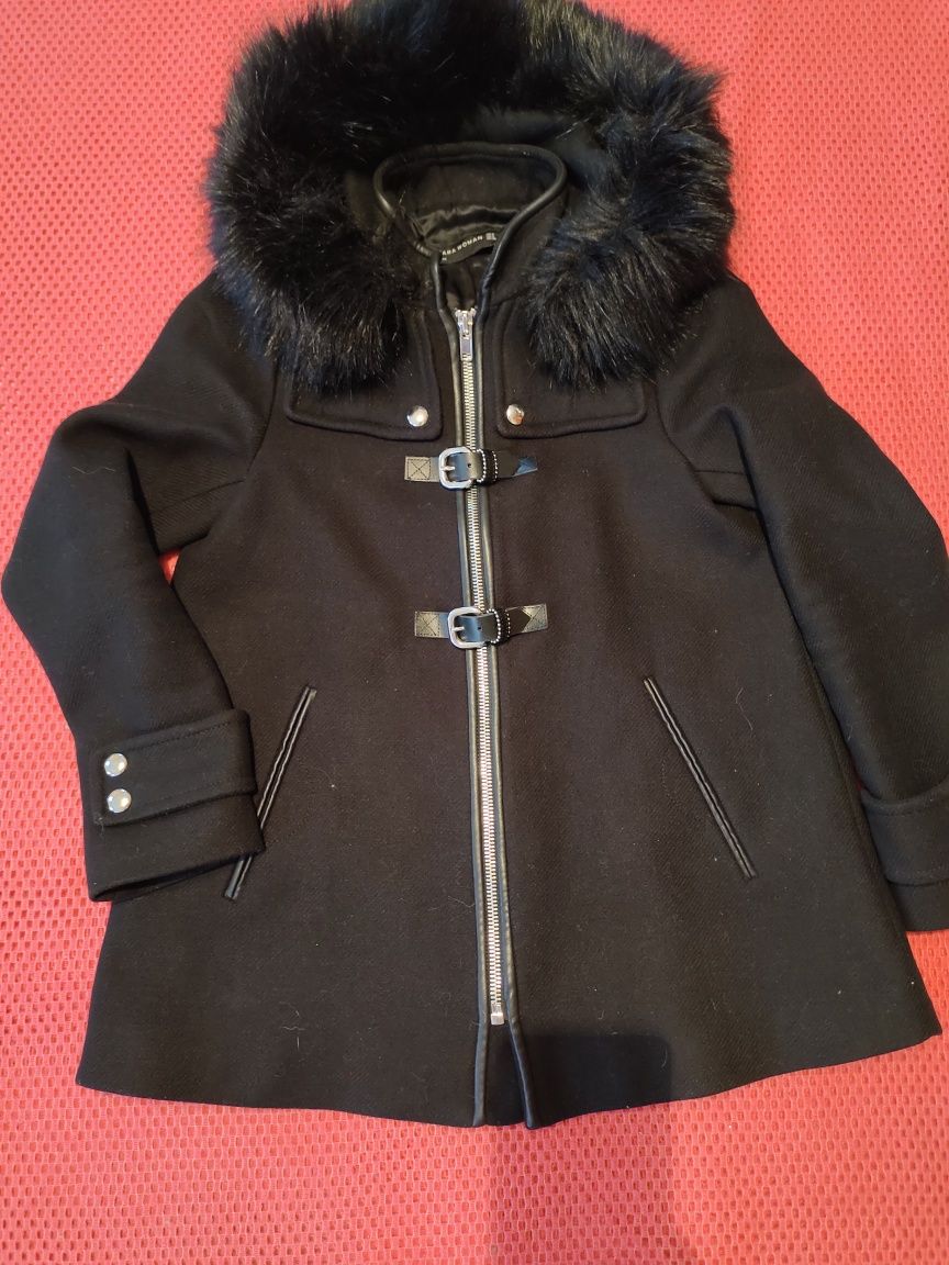Чёрное пальто "zara"