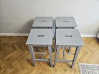 Krzesła barowe w stylu skandynawskim Ikea Nilsolle