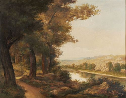 Quadro antigo - pintura sobre vidro