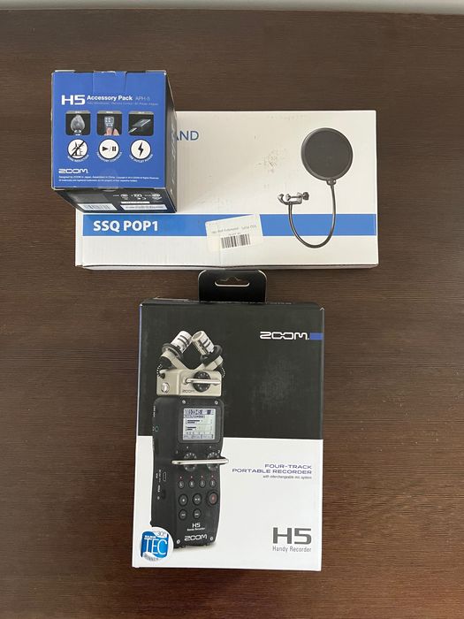 Rejestrator cyfrowy zoom h5 + pop filtr+ akcesoria APH -5