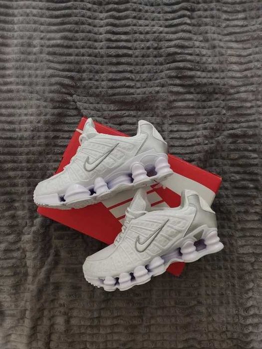 Buty Trampk Nike Shox TL White Silver R.37.5