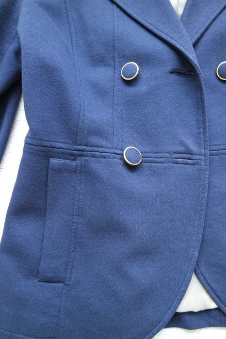 Marynarka damska marynarska H&M 38 dżersej bawełna