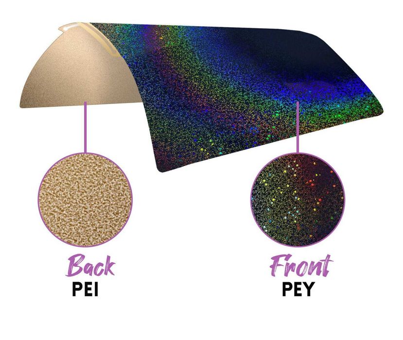 Сталевий килимок, накладка для 3д принтера Bambu Lab 2в1 PEY+PEI
