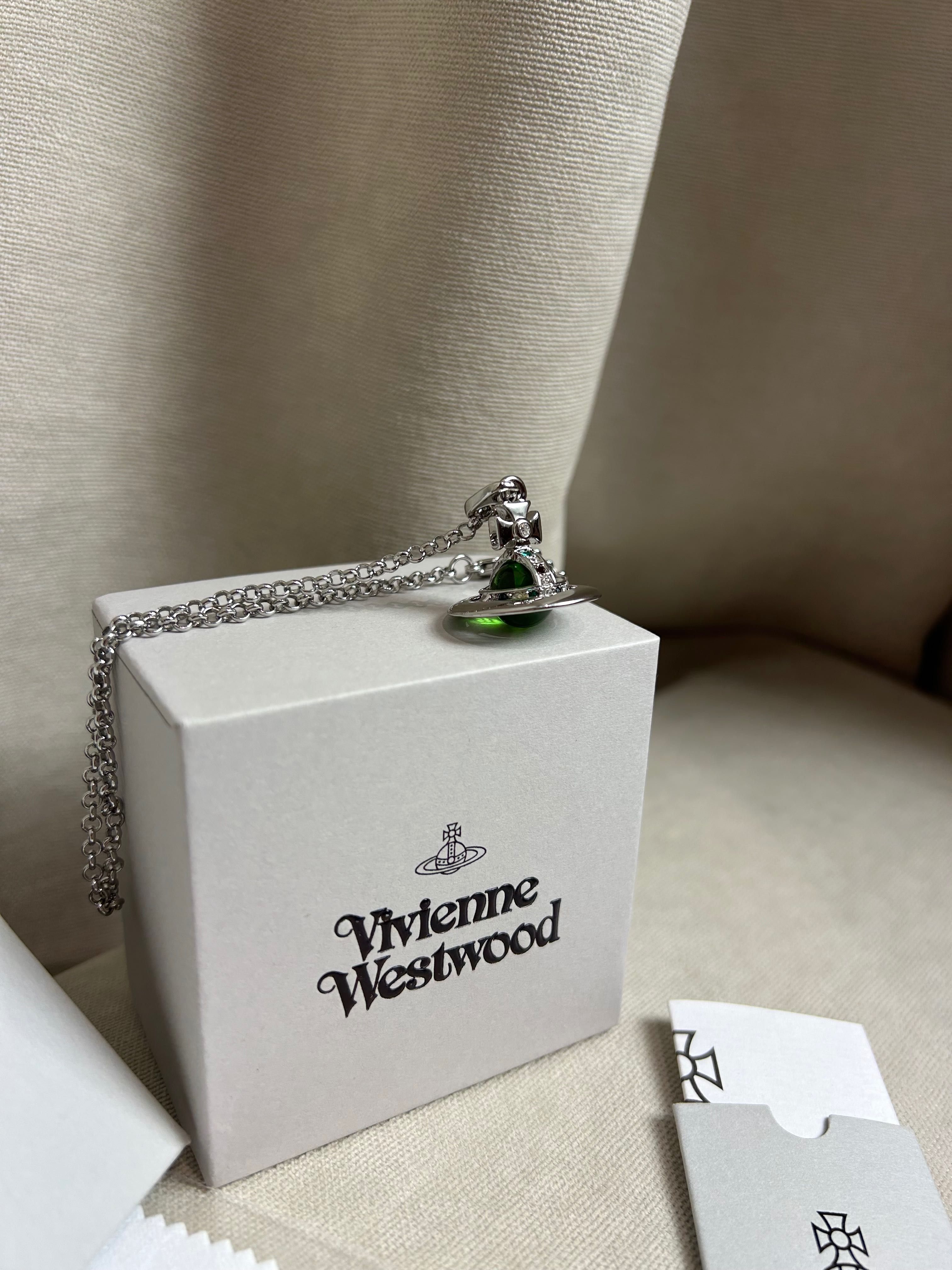 Vivienne Westwood Saturn Orb Mini оригинал подвеска кулон зеленый