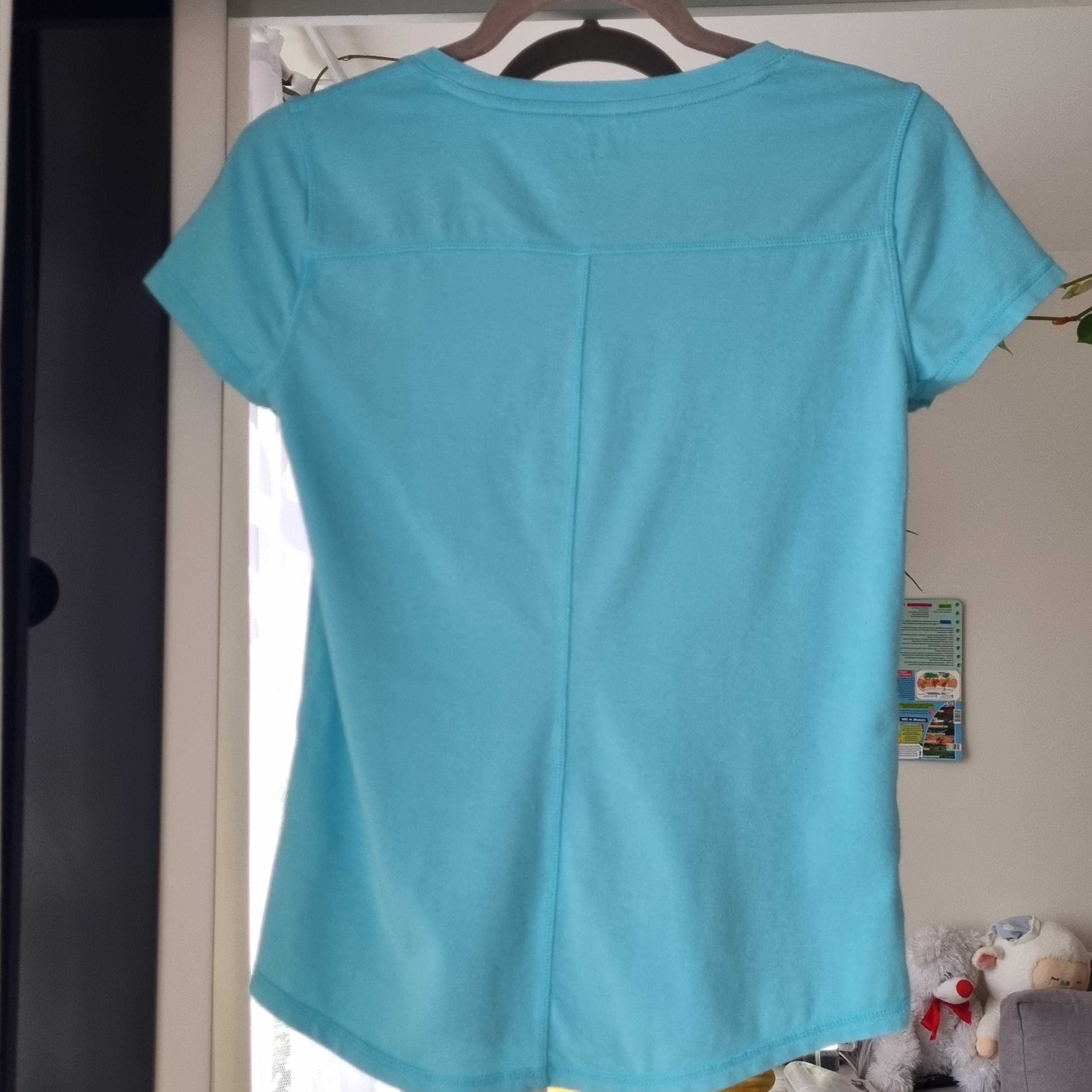 Damska koszula t-shirt top letni bluzka casual Talbots rozm. S-małe M
