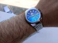 Morski błękit zegarek orient crystal automat ni Seiko tissot citizen