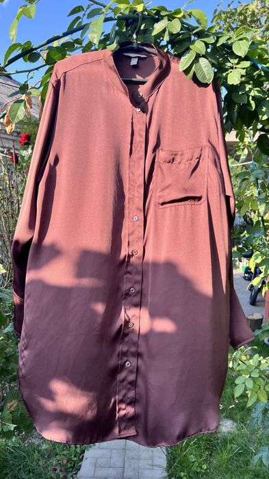 Платье рубашка h&m шоколадное