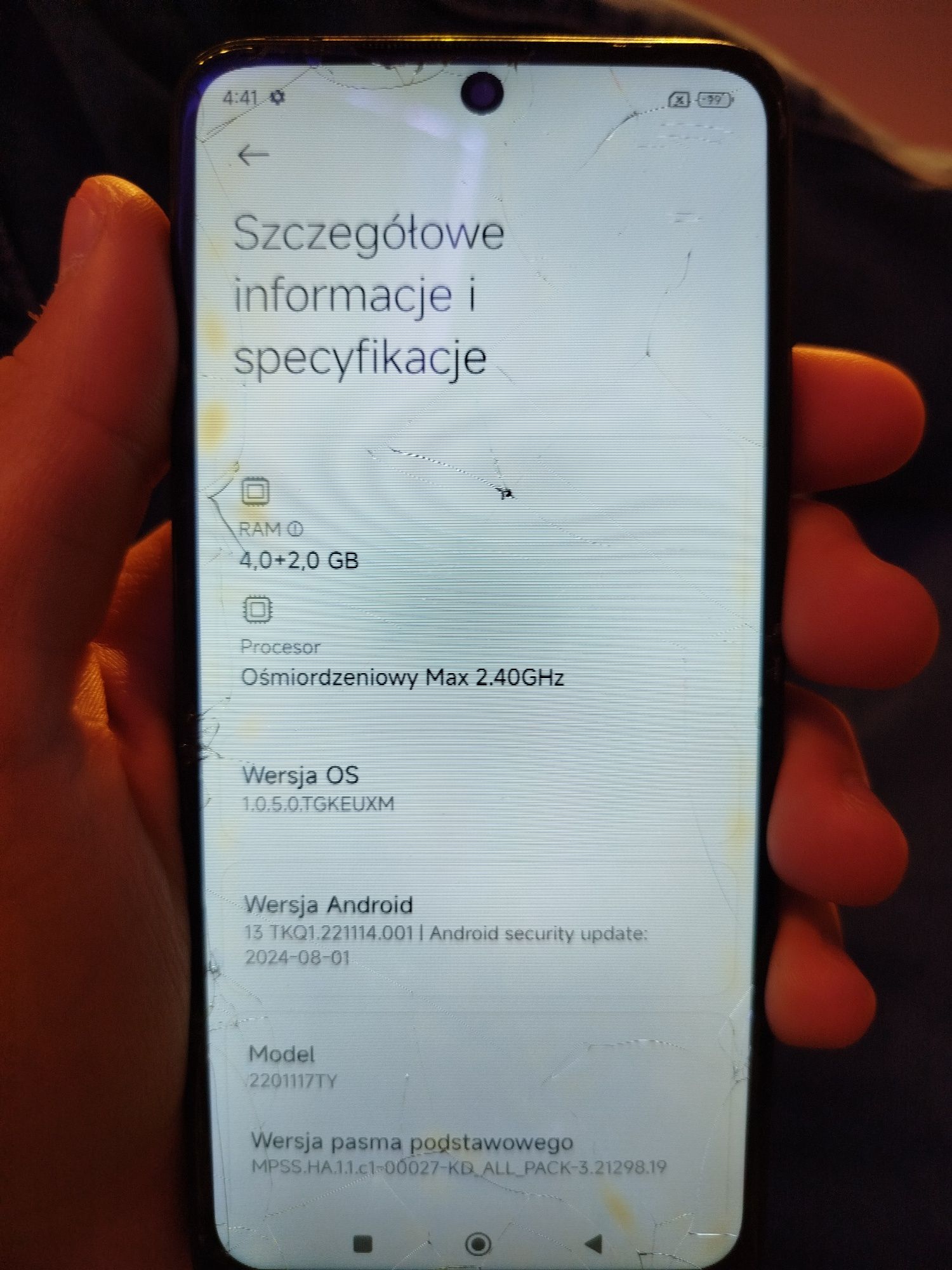 Xiaomi Redmi note 11 4/128gb lekko zbita szybka