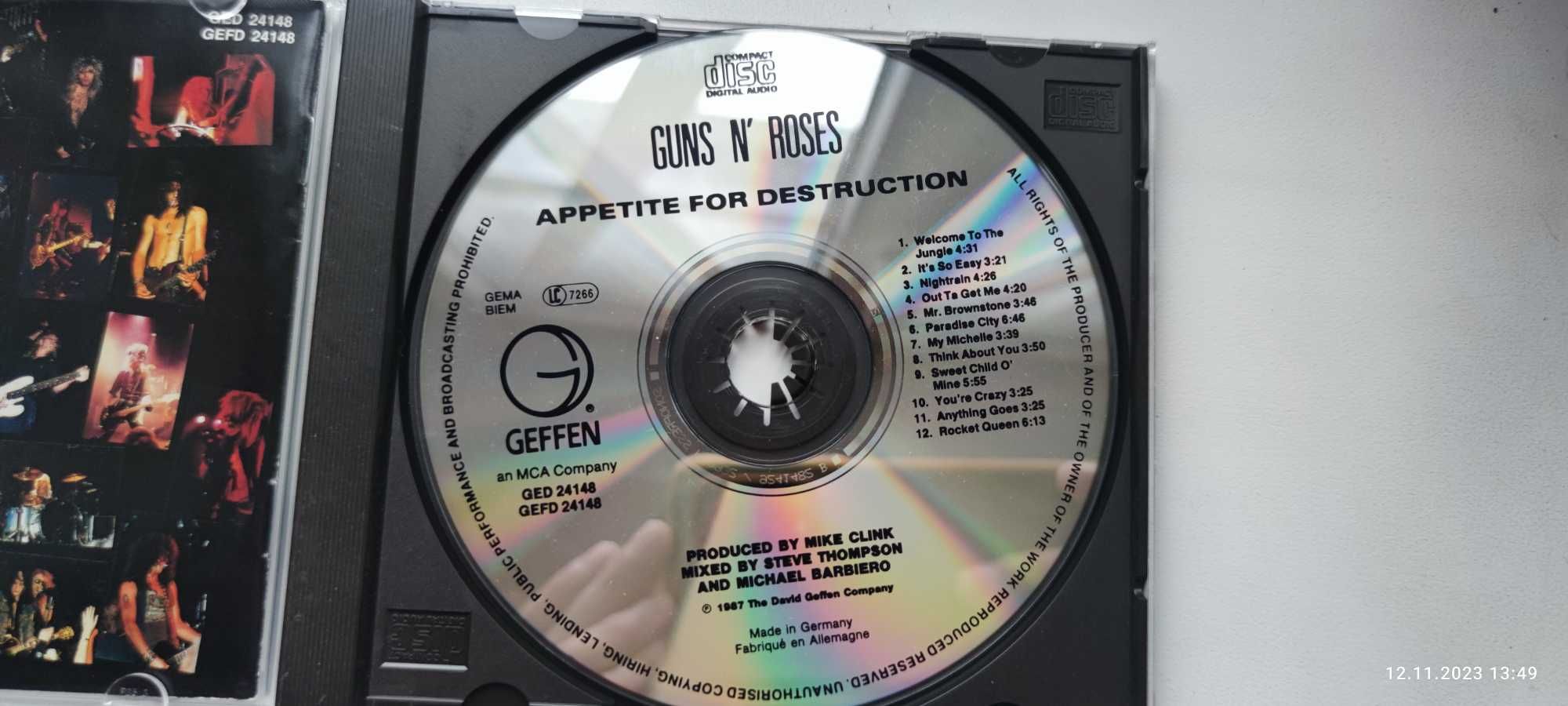 Продам фирменный CD Guns `N` Roses - Appetite For Destruction 1987 Ger