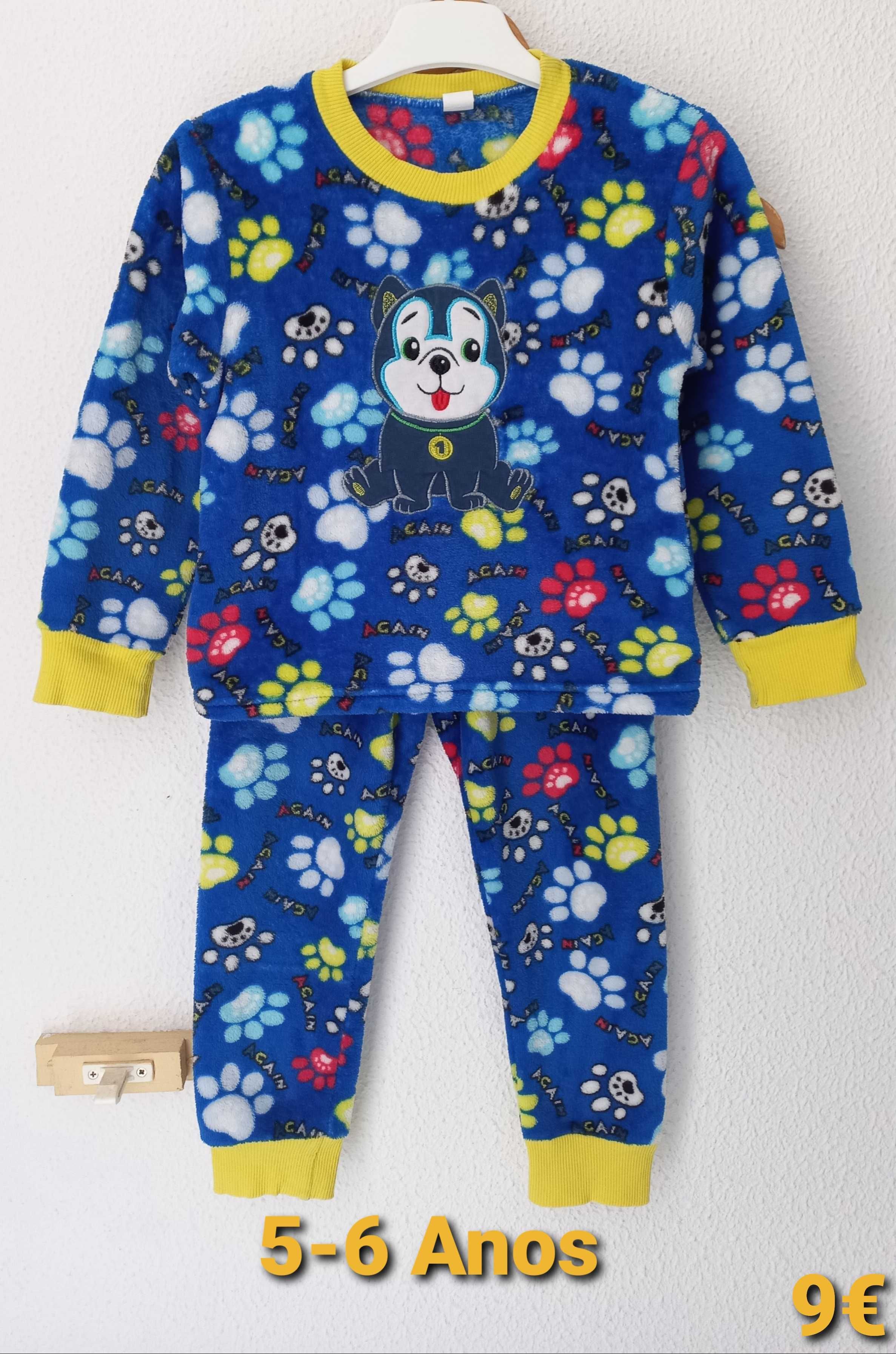 Roupas 5-6 Anos, Pijamas, Calças e Blusas Novas Com Etiqueta, Camisola