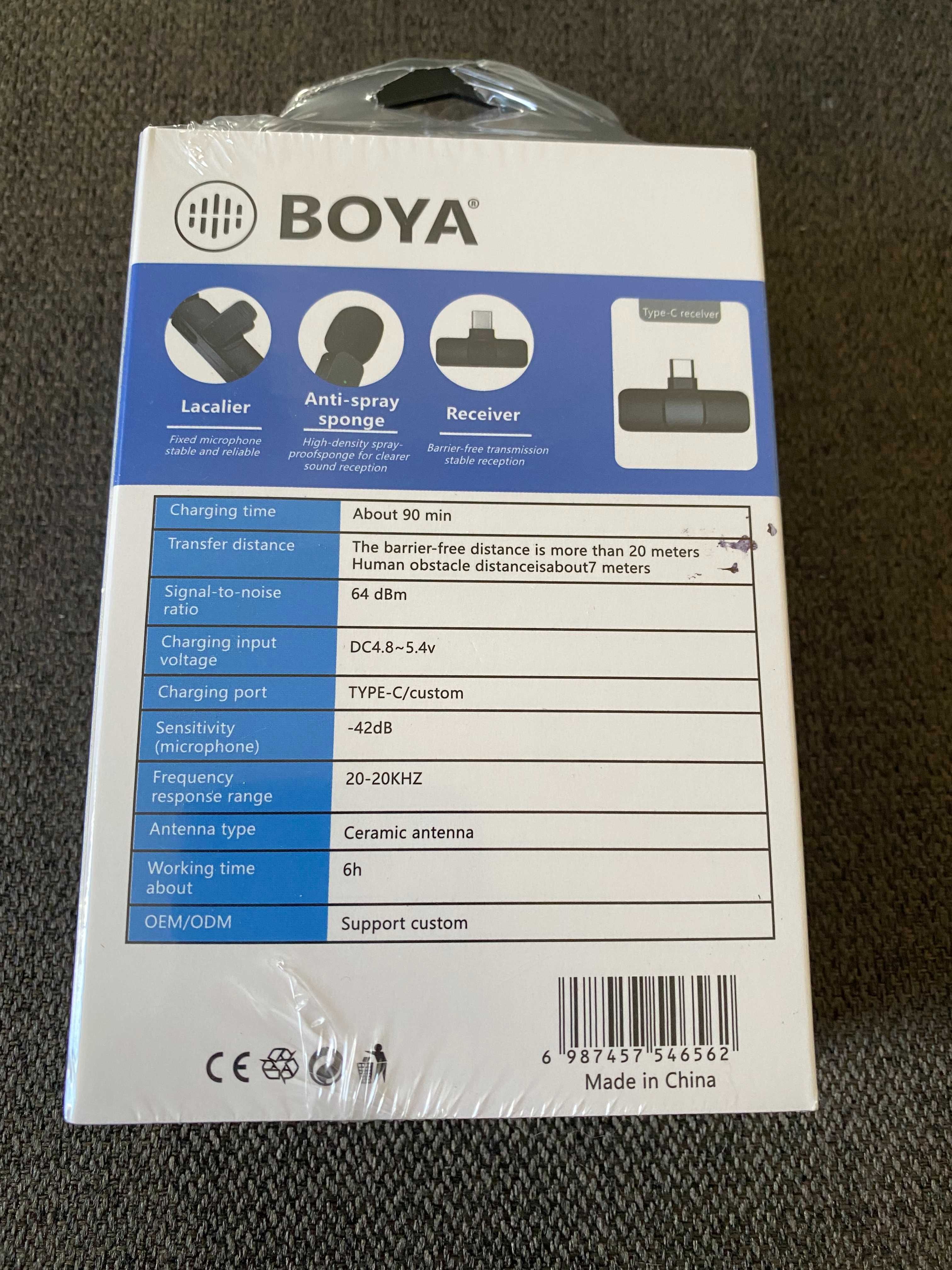 Безпровідний петличний мікрофон Boya BY-MW3 2 шт. з Type-C і Lightning