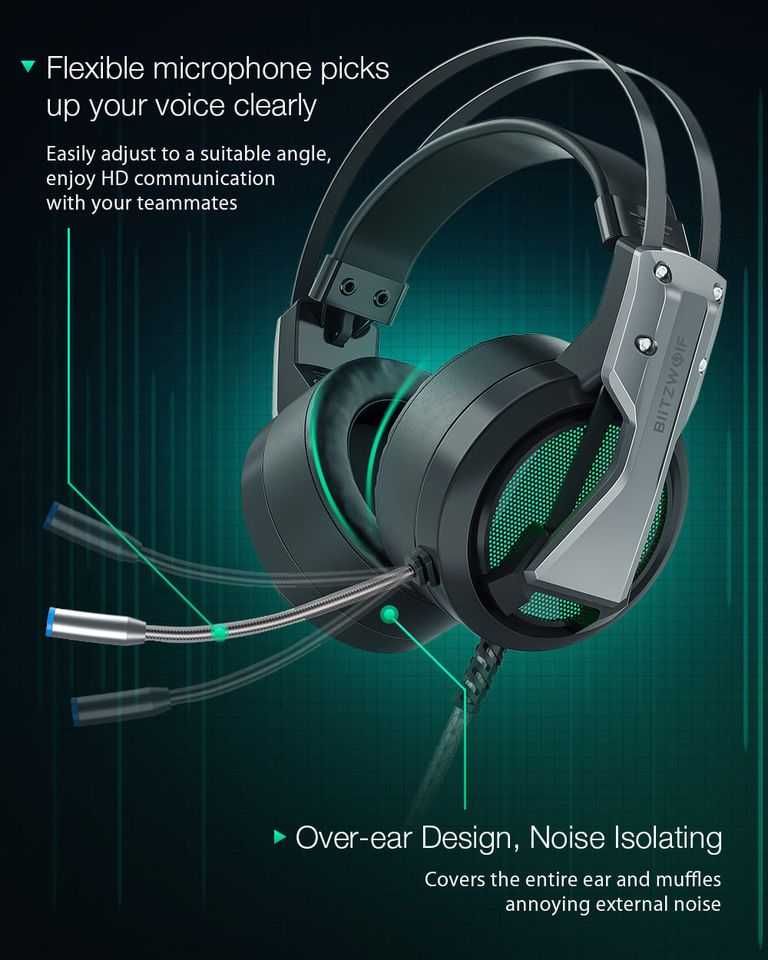 Gaming Headphone 7.1 Surround Sound Bass RGB Game Headset