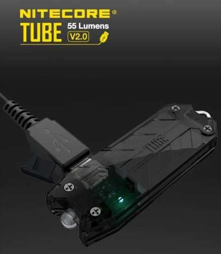 Фонарь наключник Nitecore Tube v 2.0  55лм 25м брелок подарок