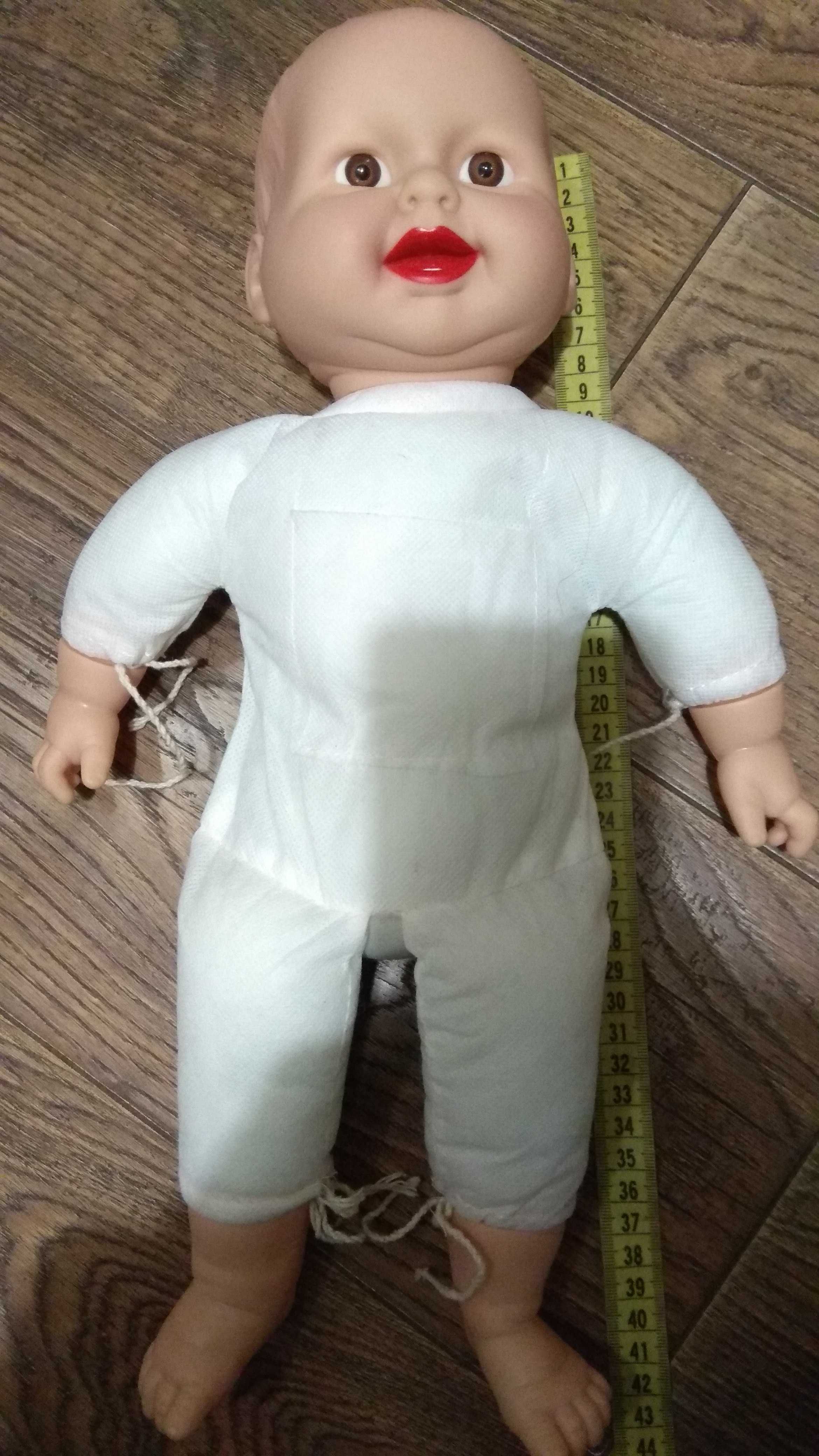 Мягконабивной характерный пупс 43 см кукла лялька с пищалкой