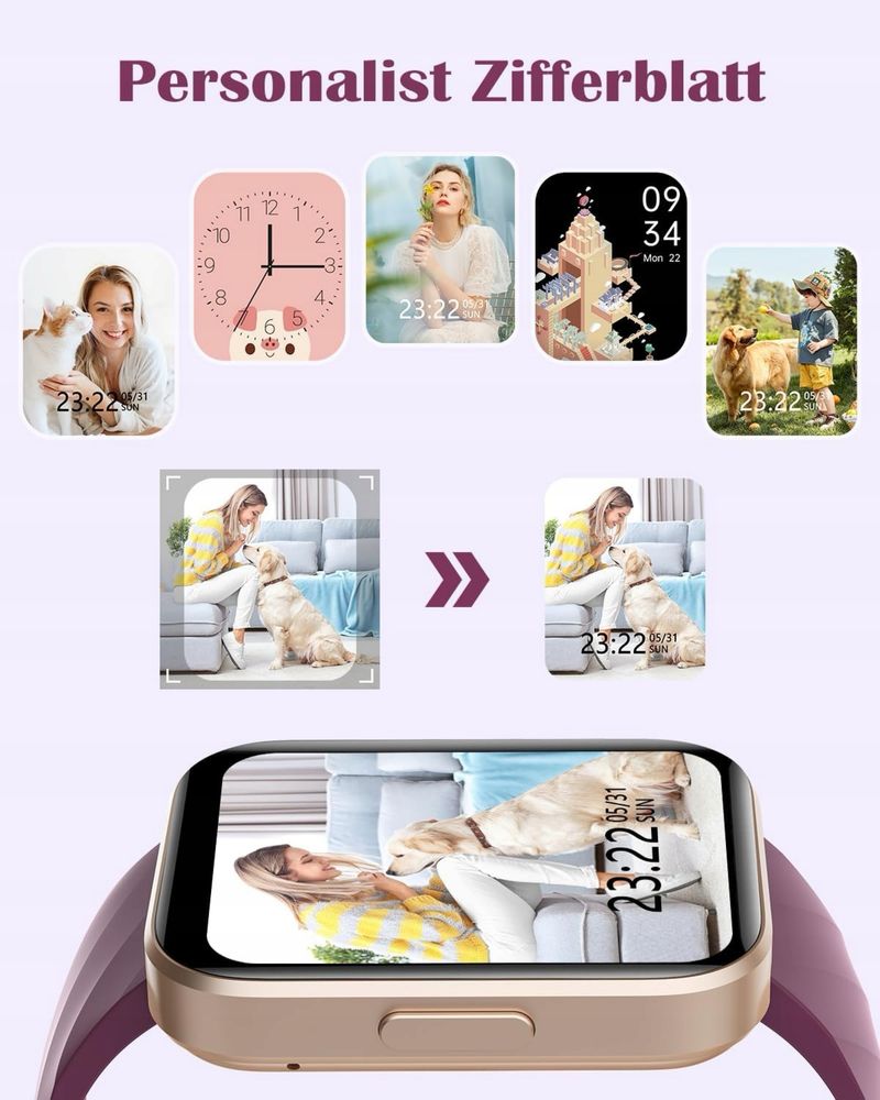 Smartwatch Ruimen D1 bordowy