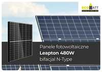 Panel moduł fotowoltaiczny Leapton 480W bifacial (BRUTTO) fotowoltaika