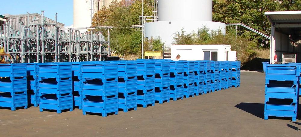 pojemnik blaszany 800x600x500 mm  1/4 Gitterbox