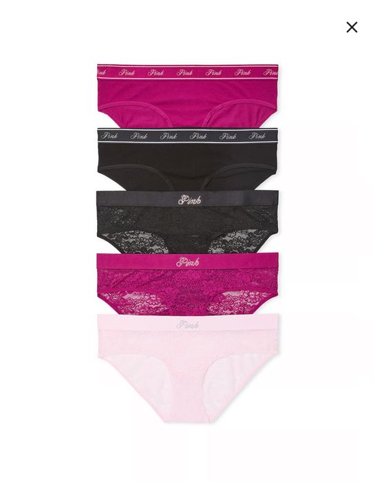 Трусики Victoria’s Secret Pink Набір трусів 5 шт L/Xl