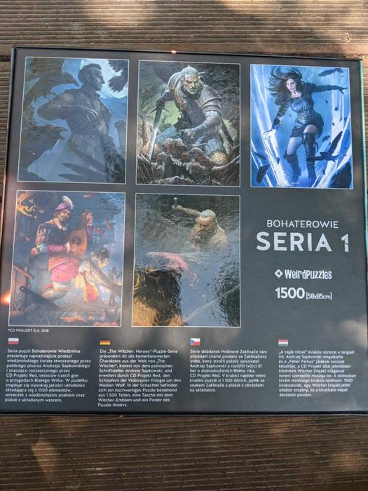 Wiedźmin puzzle jaskier pudełko weirdpuzzles UNIKAT