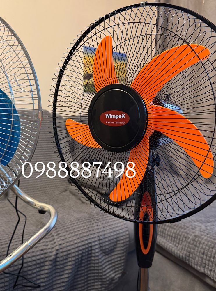 Підлоговий Вентилятор Wimpex WX 1612, Domotec  з пультом ДУ, напольный