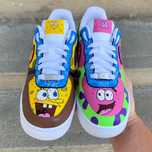 SPONGEBOB nike air force 1 low białe custom