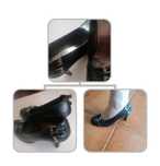 Sapato negro salto 7 cm, fivelas decorativas