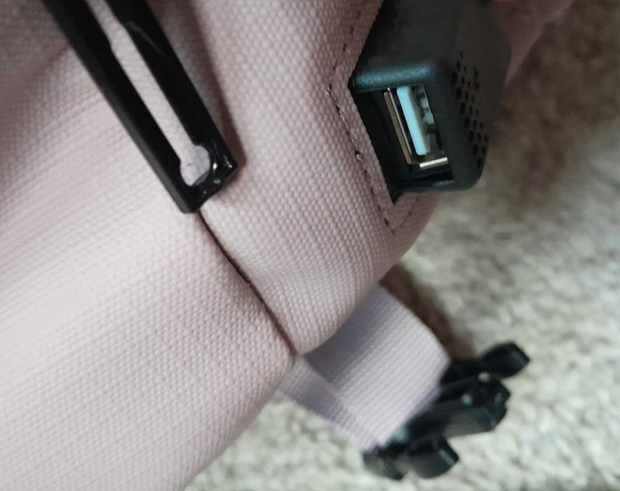 Plecak Do Samolotu Turystyczny 40x20x25 Ryanair Wizzair Różowy USB