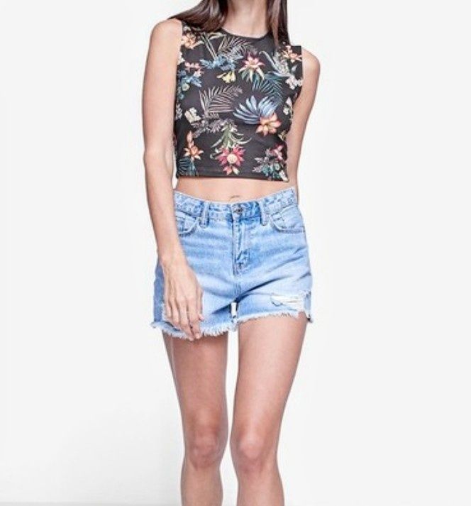 Nowy top floral print wiązany Stradivarius r. XS