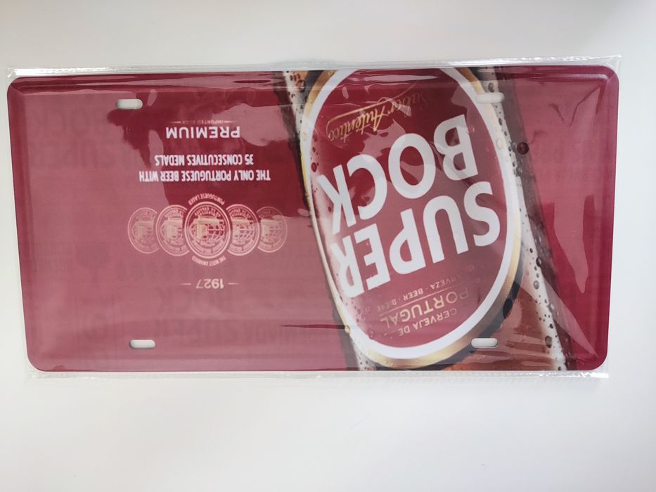 Placa metal cerveja Super Bock