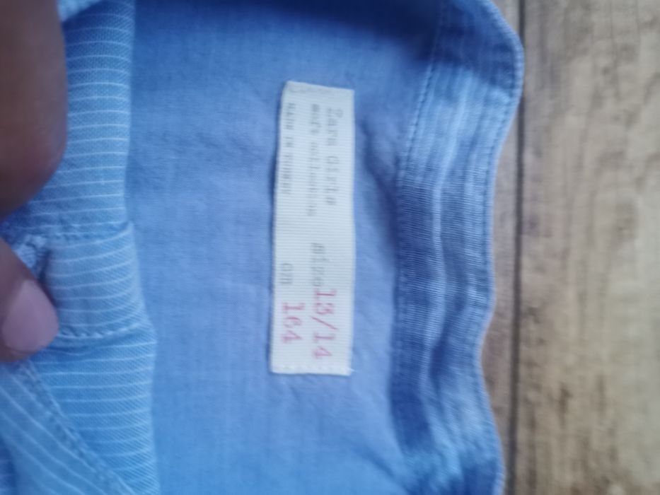 Koszula Zara bawełna błękitna 146/152