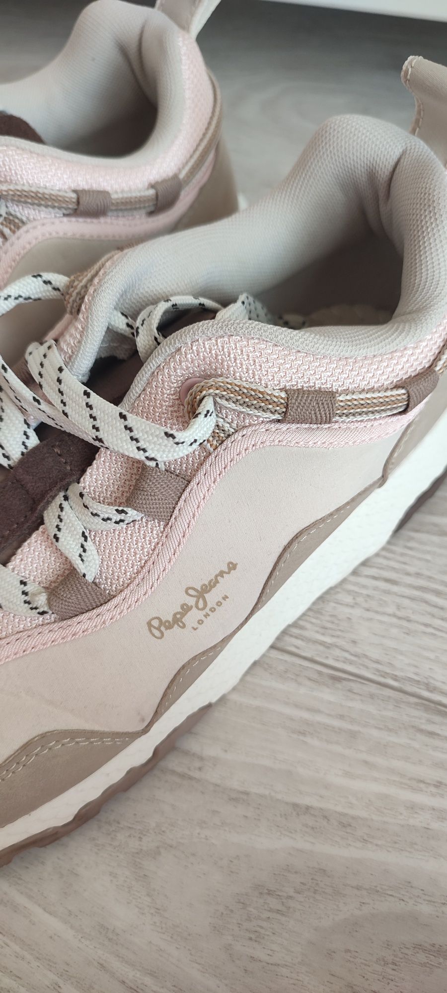 Sneakersy Pepe jeans KoKo Palmer 41 beżowe jasne buty sportowe