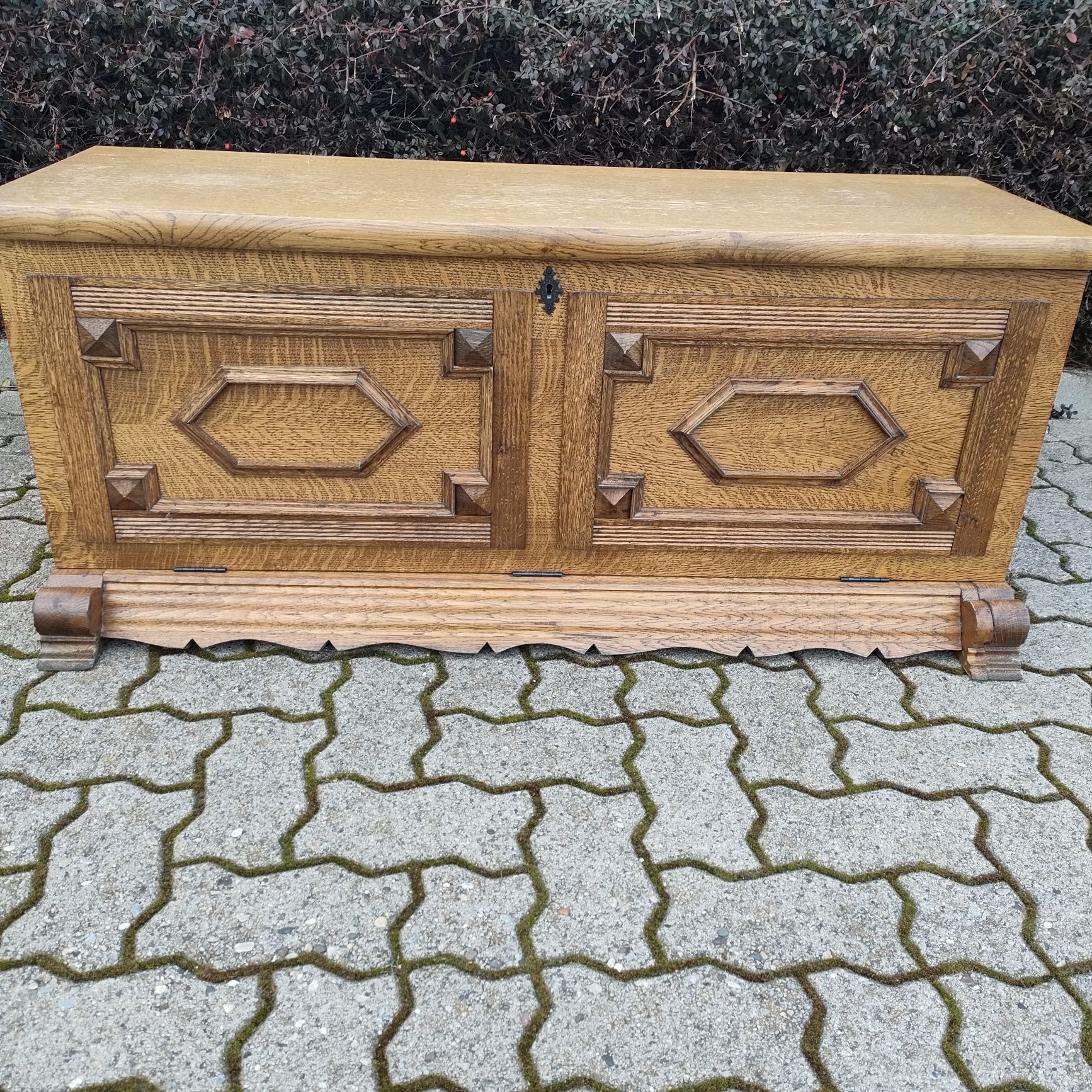 Komoda kufer dębowy na buty- Transport