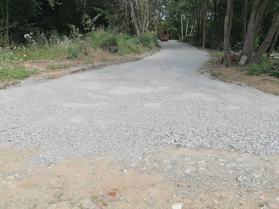 Utwardzenie terenu, podbudowa dróg, drogi dojazdowe, parkingi, wykopy