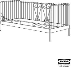 Łóżko metalowe czarne Ikea Meldal stan bdb