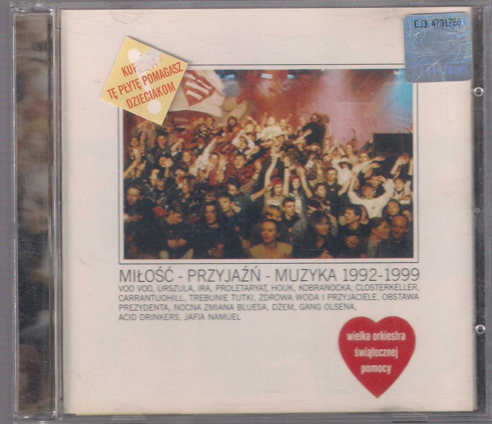 WOŚP 1992 - 1999 Miłośc Przyjażń Muzyka CD Jerzy Owsiak Ira Dżem Houk