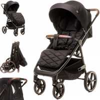 Nowy Lekki Wózek Spacerowy 4Baby Stinger PRO Dodatki Black